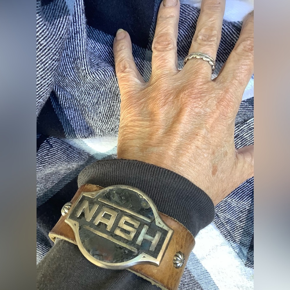 Nash auto emblem cuff, adjustable